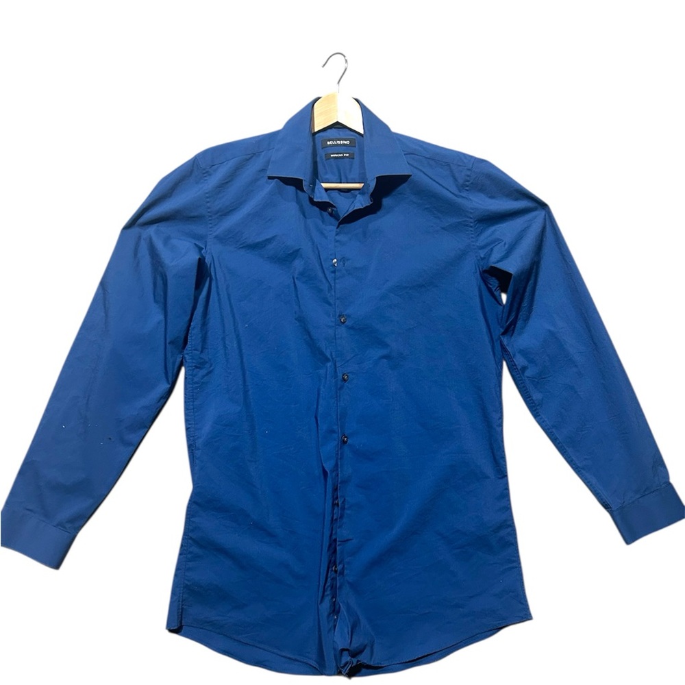 Bellissimo Men's Blue Dress Shirt